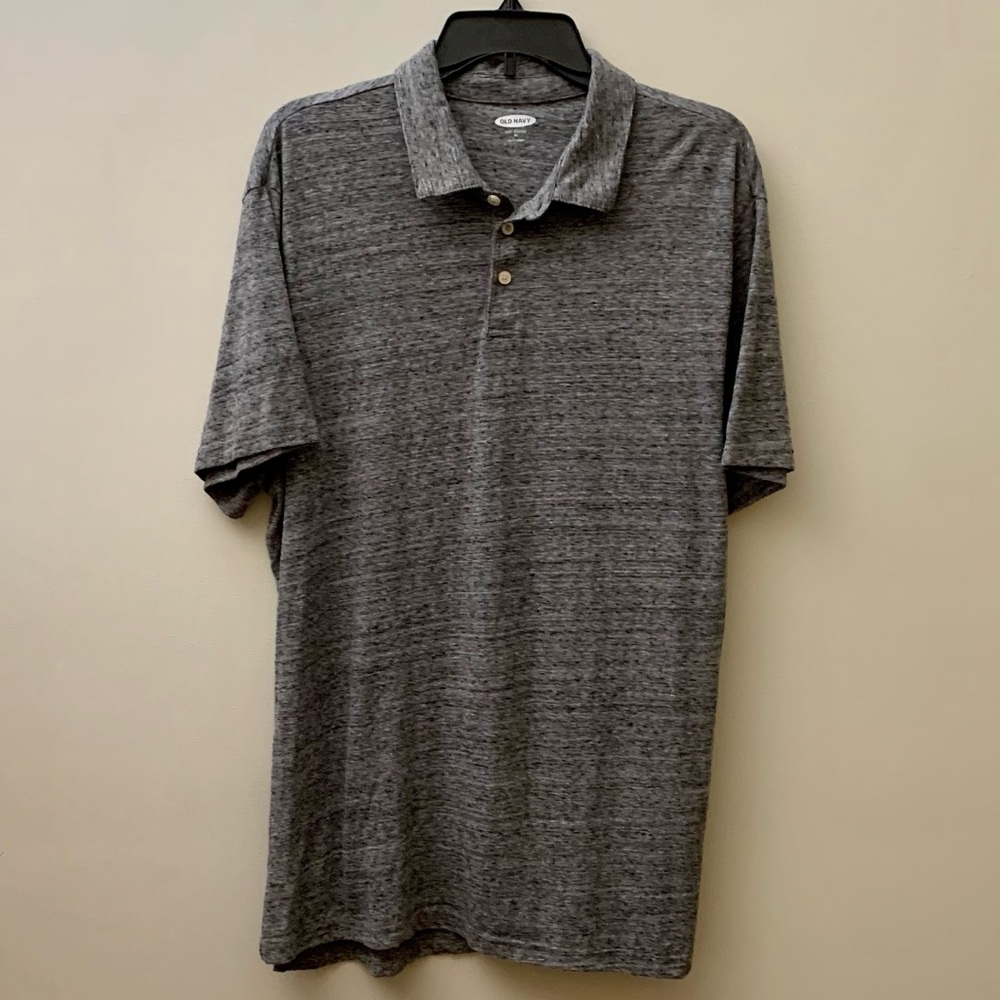Old Navy Men’s Short Sleeve Polo - Soft Washed - Gray - Size XL